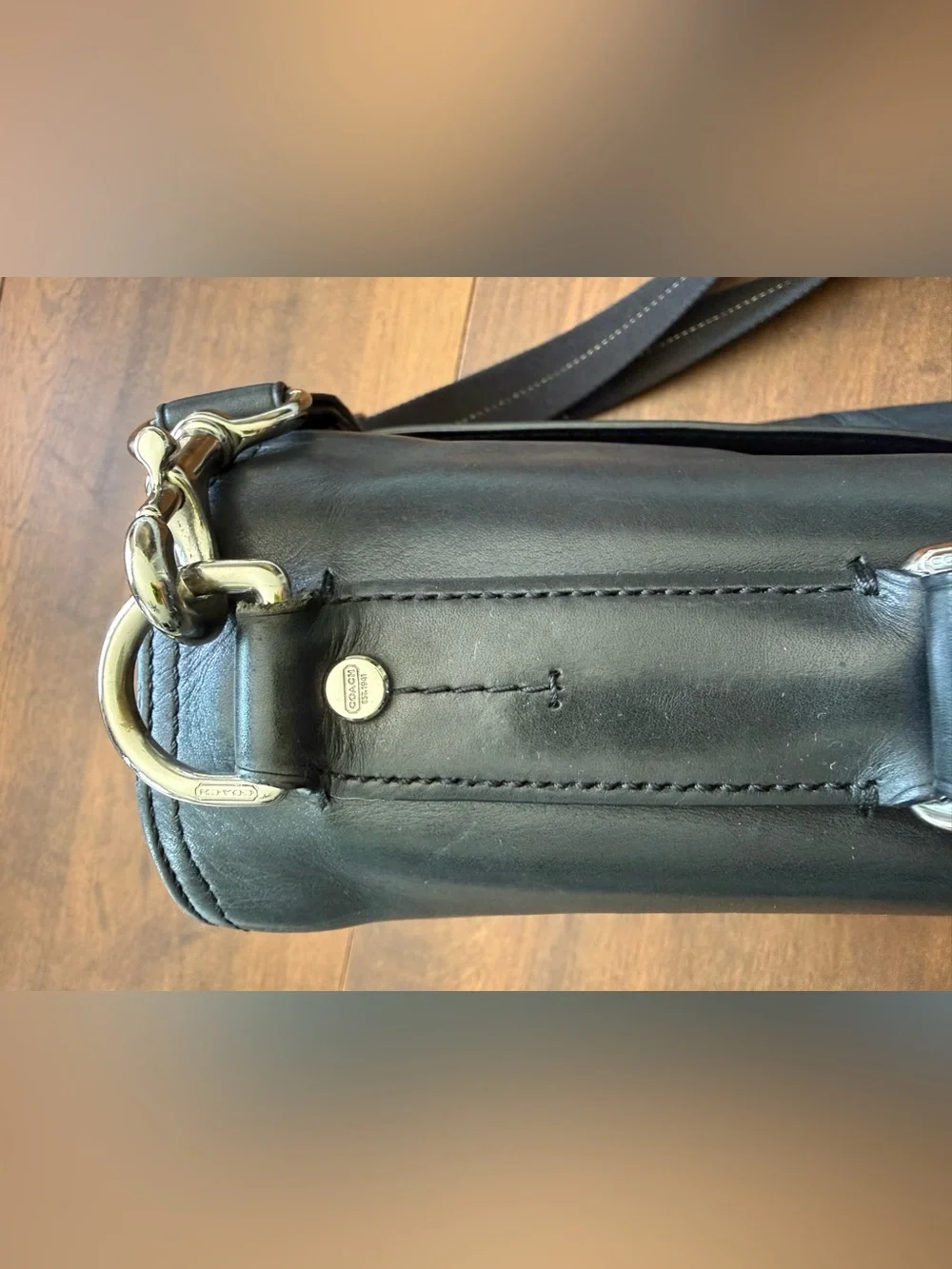 Coach Vintage Y2K Black Leather Thompson Briefcase Messenger Bag - Style F70096